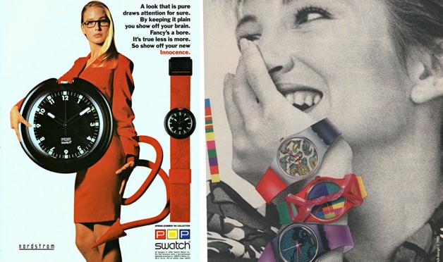 Pubblicità Swatch anni 80